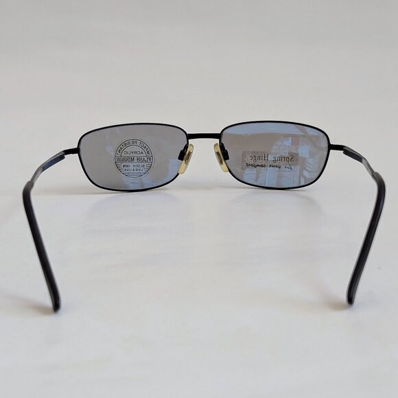 NWT Vintage 90's Small Rectangle Metal Sport Sunglasses (M.Black) - Picture 4 of 5